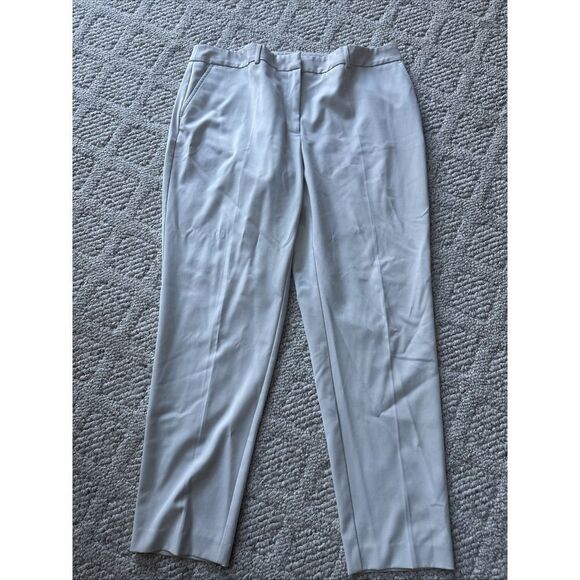 Jones New York Womens Pants Sz 14 Cream Grace Ankle Length Mid Dress Career - Picture 1 of 3